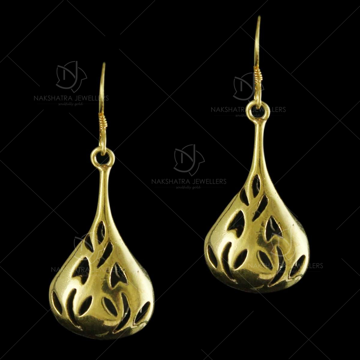 10k Yellow Gold Fancy Chandelier Drop Earrings With French Wire Clasp –  JewelryAffairs