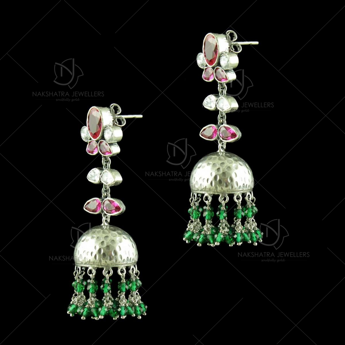 Shreyadzines Ethnic Style Black Oxidised Oxidized Earrings German Silver  Black Metal Polish Earring With Jhumka Jhumkas For Girls & Women's (Floral  Shape) : Amazon.in: Fashion