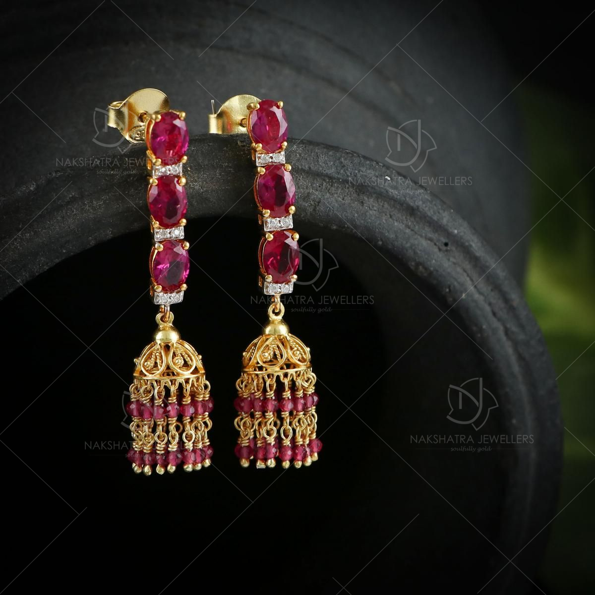 Shop online gold plated long pearl jhumka designs .