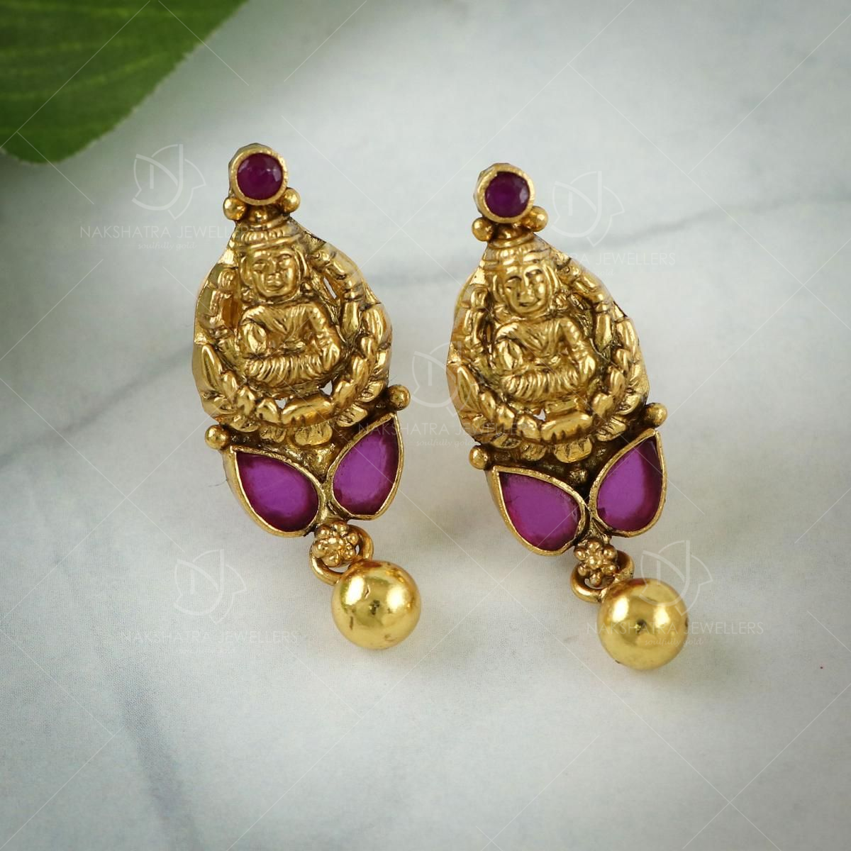 Rubans Women Gold-Toned Pearl Studded Contemporary Lakshmi Chandbali  Earrings - Absolutely Desi